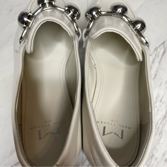 Marc Fisher Elenda White Leather Loafer 6 1/2 M - Picture 12 of 14
